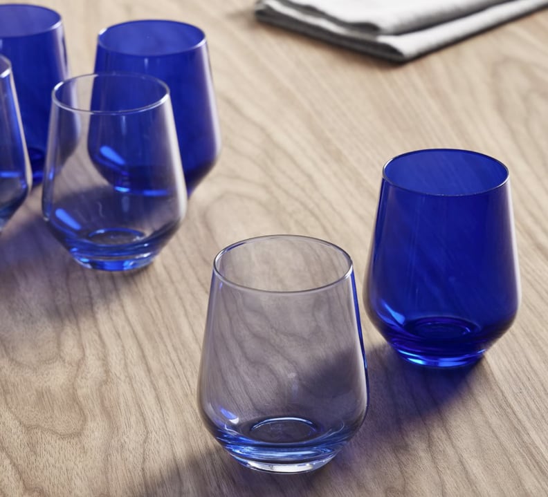 Colorful Glassware: Estelle Colored Glass Stemless Wine Glasses