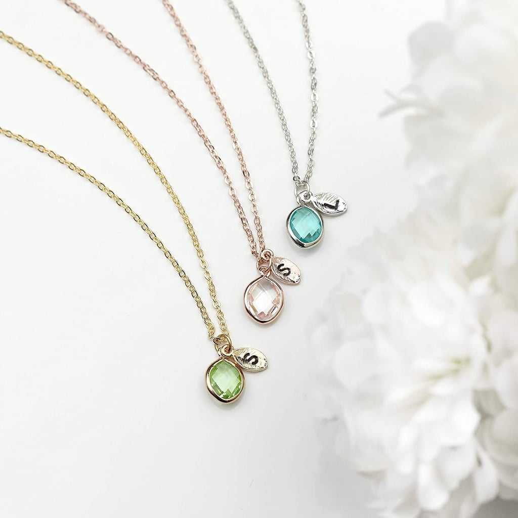 MignonandMignon Birthstone and Initial Necklace