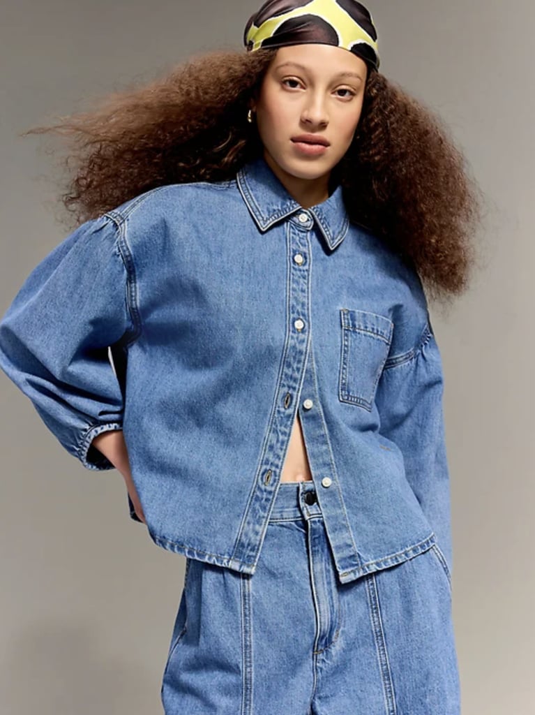 Old Navy x Christopher John Rogers Oversized Button-Down Jean Shirt