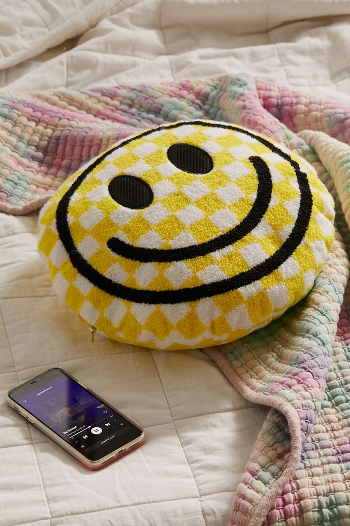 Something Fun: Happy Face Throw Pillow Bluetooth Speaker