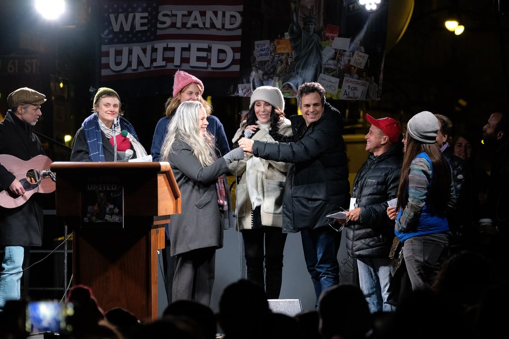 Celebrities at the We Stand United NYC Rally January 2017
