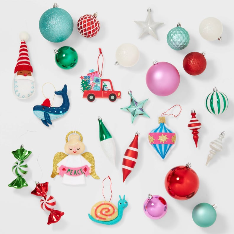 Wondershop 85-Count Modern Merry Christmas Tree Ornament Set