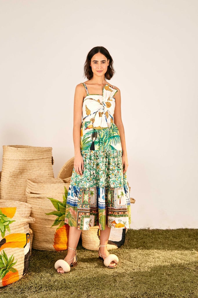 Farm Rio Mixed Prints Bow Top Midi Dress | Best Spring Arrivals From