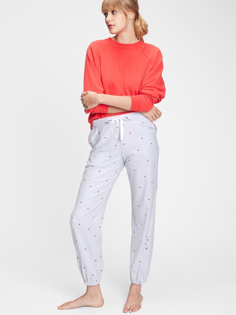 gap flannel joggers