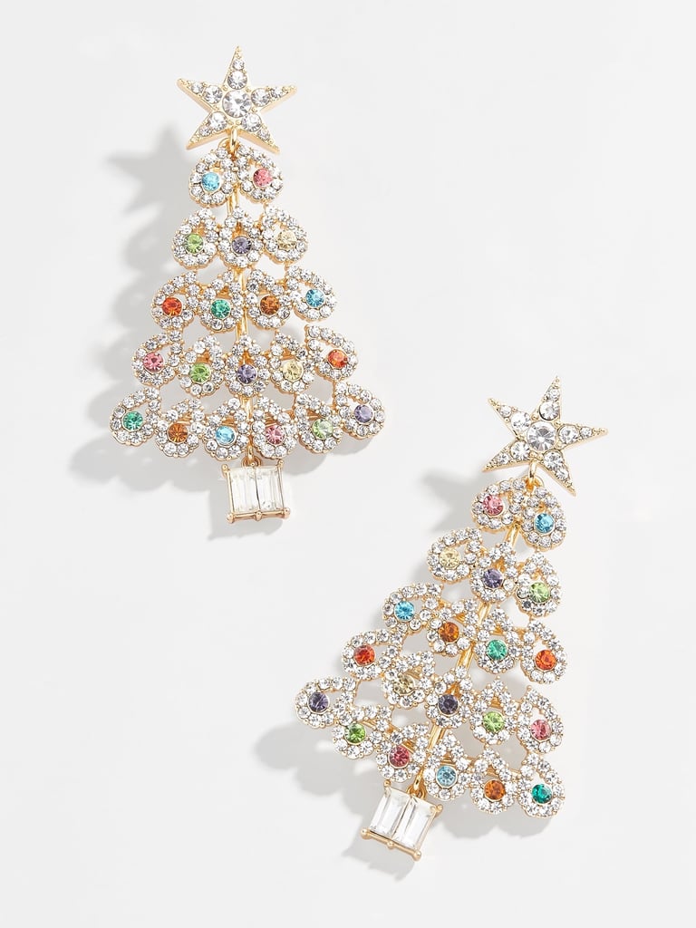 Festive Earrings: BaubleBar Tinsel Tree Drop Earrings