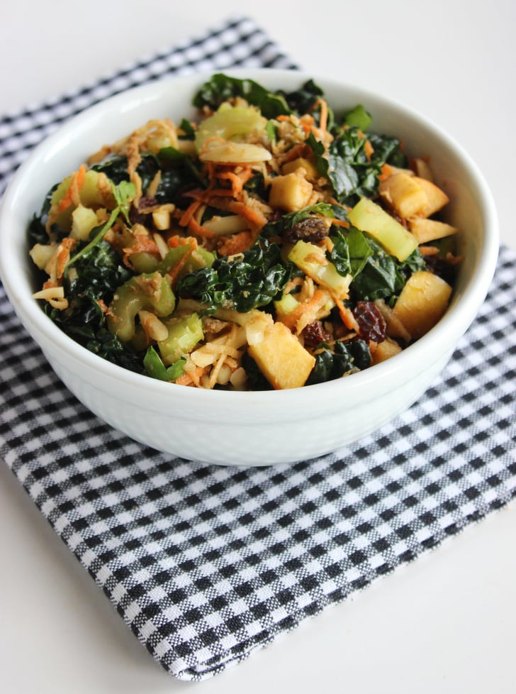 Kale, Almond, and Shredded Veggie Salad | Healthy Lunches Under 400