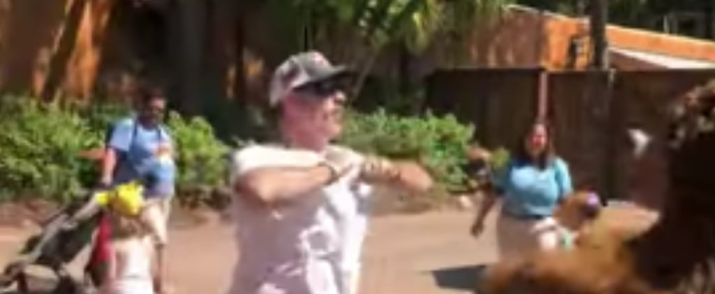 Man Dancing With Bear at Disney's Animal Kingdom