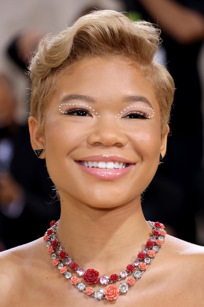 Storm Reid's Pearl-Studded Eye Makeup at the Met Gala 2021