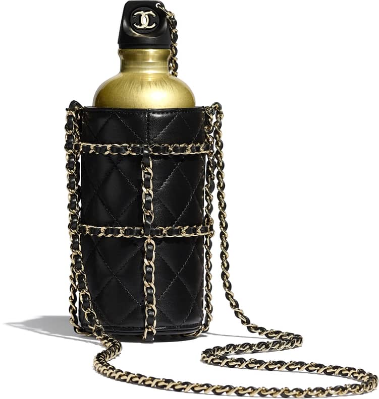 Chanel's Luxury Water Bottle Comes in Its Own Quilted Bag and