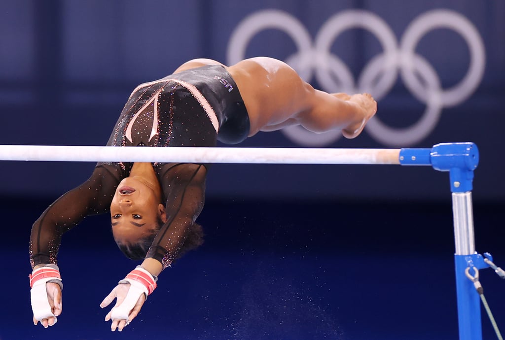 Jordan Chiles on Bars at Tokyo 2021 Olympics Podium Training