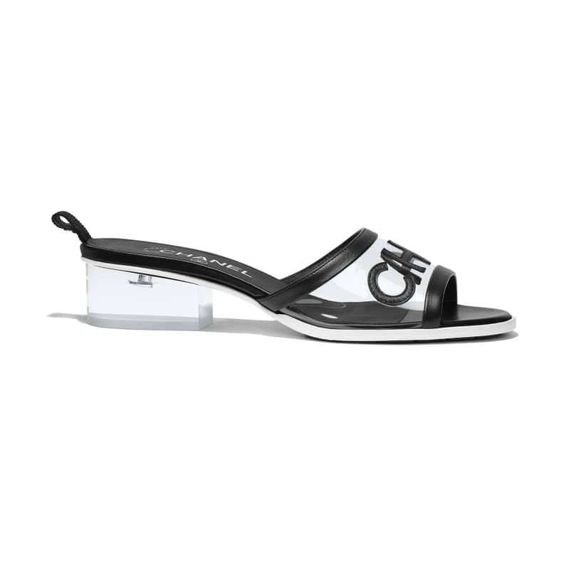 Chanel pool slides 2019 clear on sale