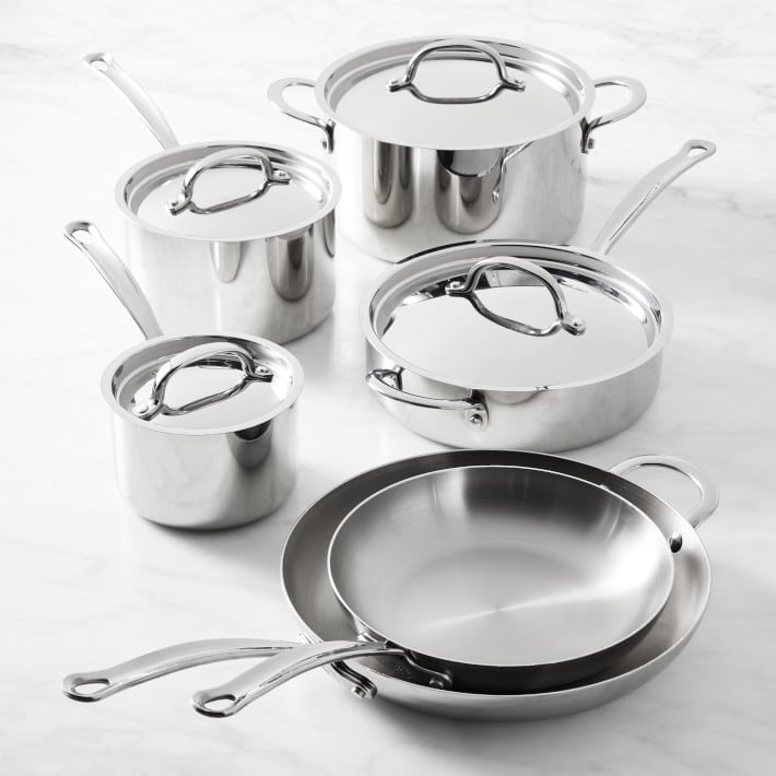 Williams Sonoma Open Kitchen Stainless-Steel 10-Piece Cookware Set