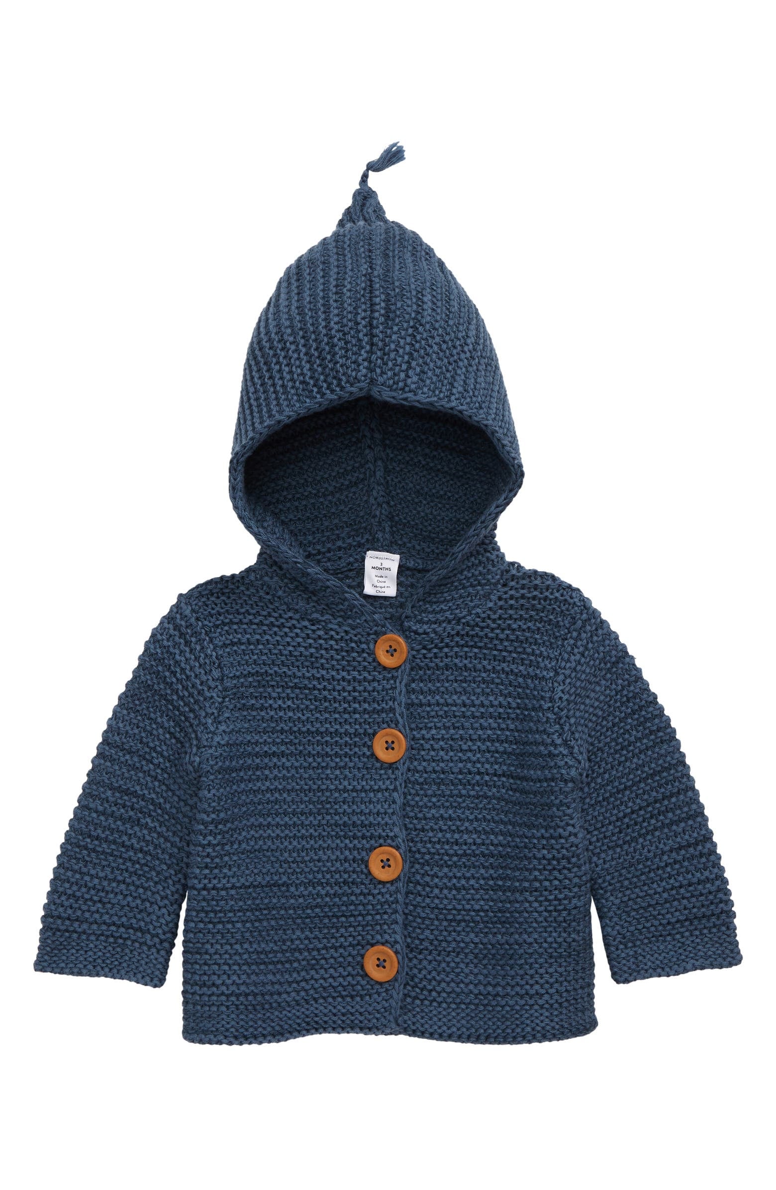Cotton hooded 2025 cardigan