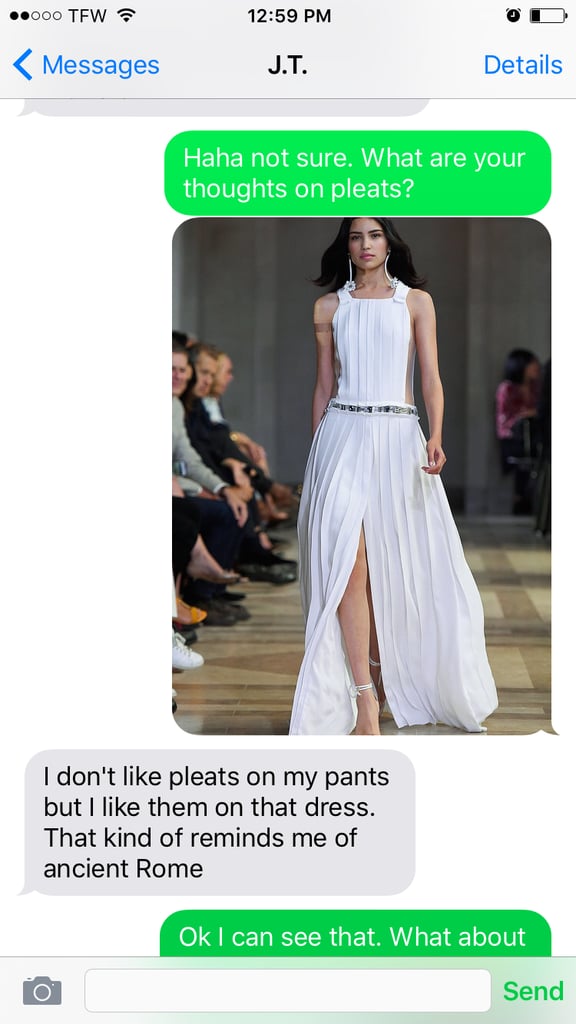 Was He Pleased by Pleats?