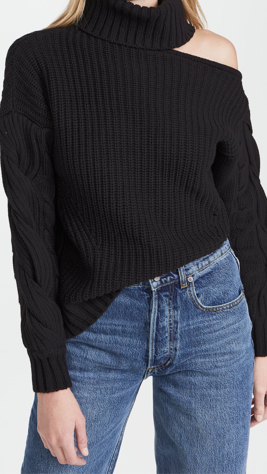 A Cutout Sweater ASTR the Label Sequoia Sweater Turtleneck