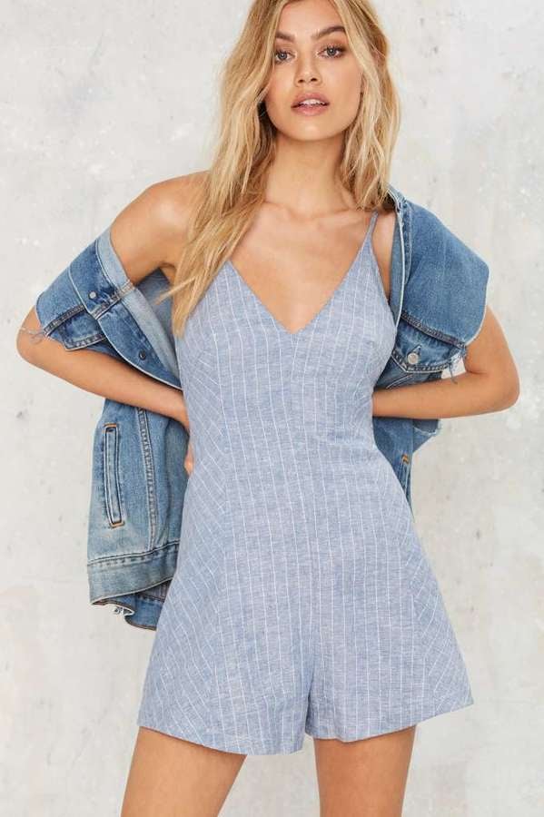 Factory Vanna Striped Romper ($58)