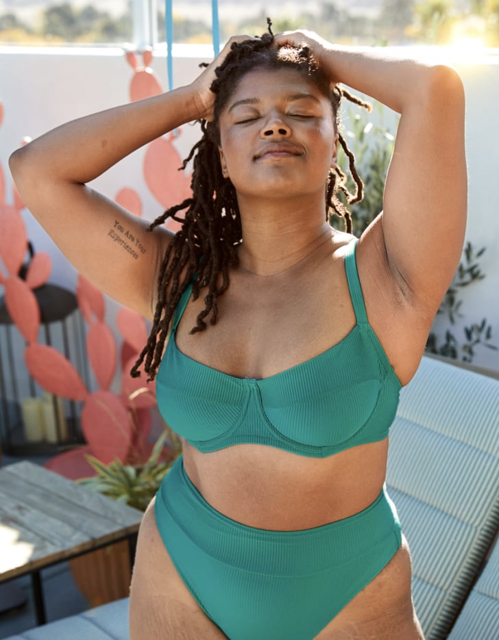 Aerie Ribbed Shine Unlined Underwire Bikini Top and Cheeky Bikini Bottom, 19 Flattering Swimsuits That Will Make You Feel As Good as You Look