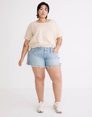 Madewell Plus Relaxed Denim Shorts in Madera Wash