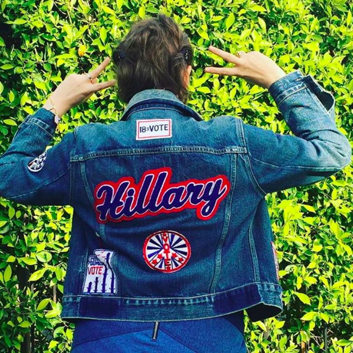 Lena Dunham s Hillary Clinton Cheerleader Outfit POPSUGAR Fashion