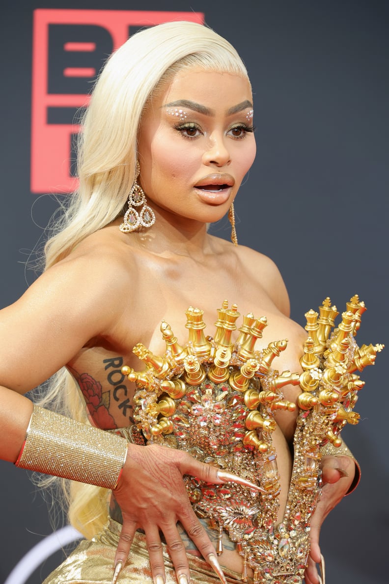 Blac Chyna's Gold Chrome Manicure at the 2022 BET Awards