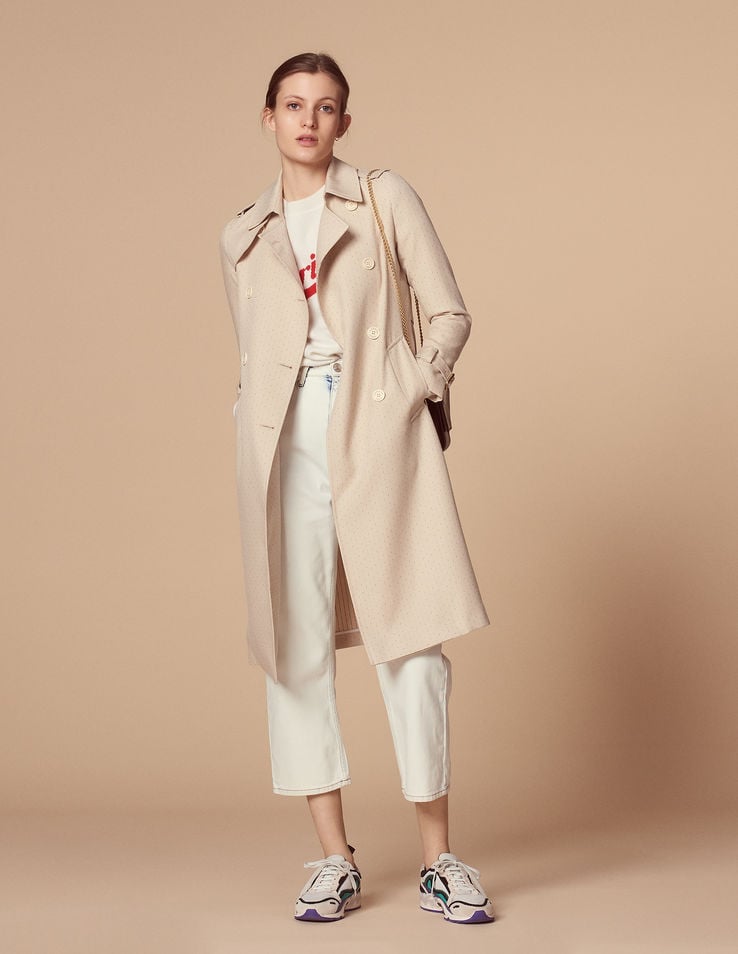 Sandro Long Trench Coat