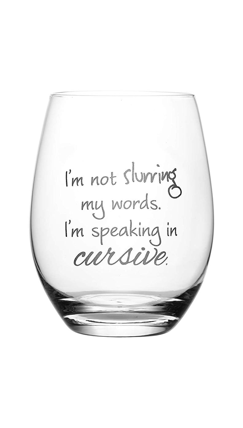 Etched Wine Glass by Lushy Wino