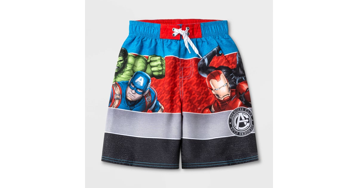 boys avengers swim trunks