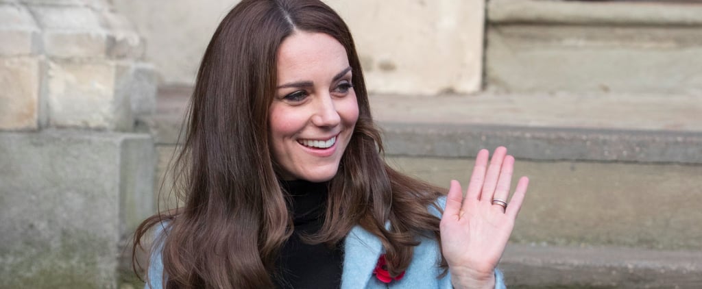Kate Middleton's Blue Mulberry Coat November 2016