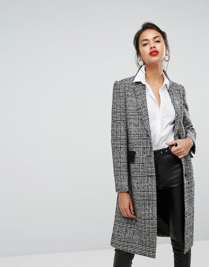 Morgan Collared Check Coat | Kate Middleton Plaid Zara Coat | POPSUGAR ...