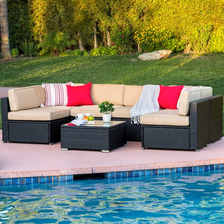Best choice products 7 on sale piece wicker sectional