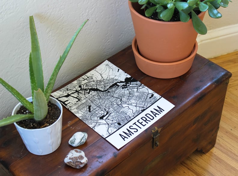 Use maps or travel prints as artwork for your decor
