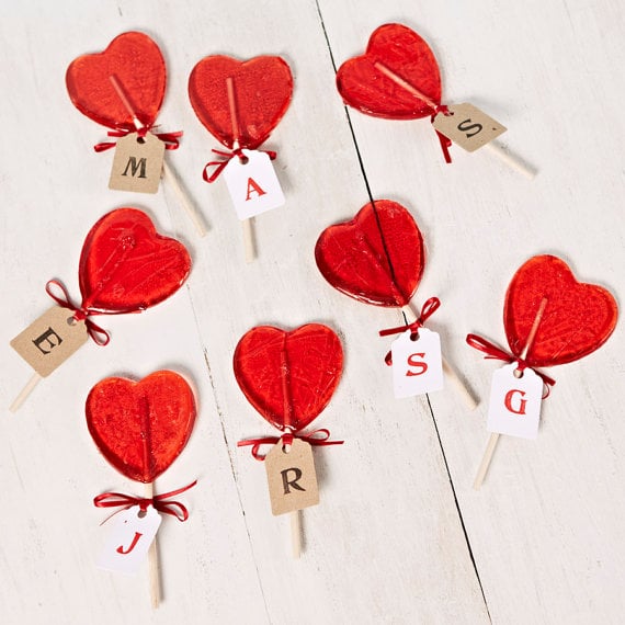 Personalized Heart Shaped Lollipop