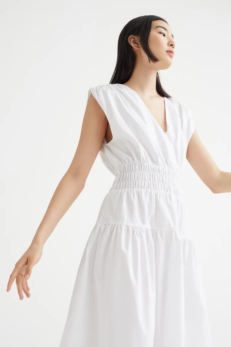 A White Dress: H&M Smocked-waist Dress