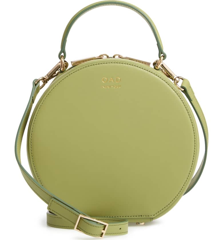 OAD New York Mini Circle Pebbled Leather Satchel