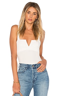 Free People Pippa V-Wire Bodysuit in Ivory