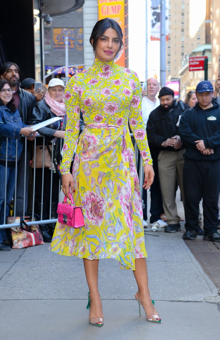 Priyanka Chopra S Floral Outfit On Good Morning America Popsugar Fashion
