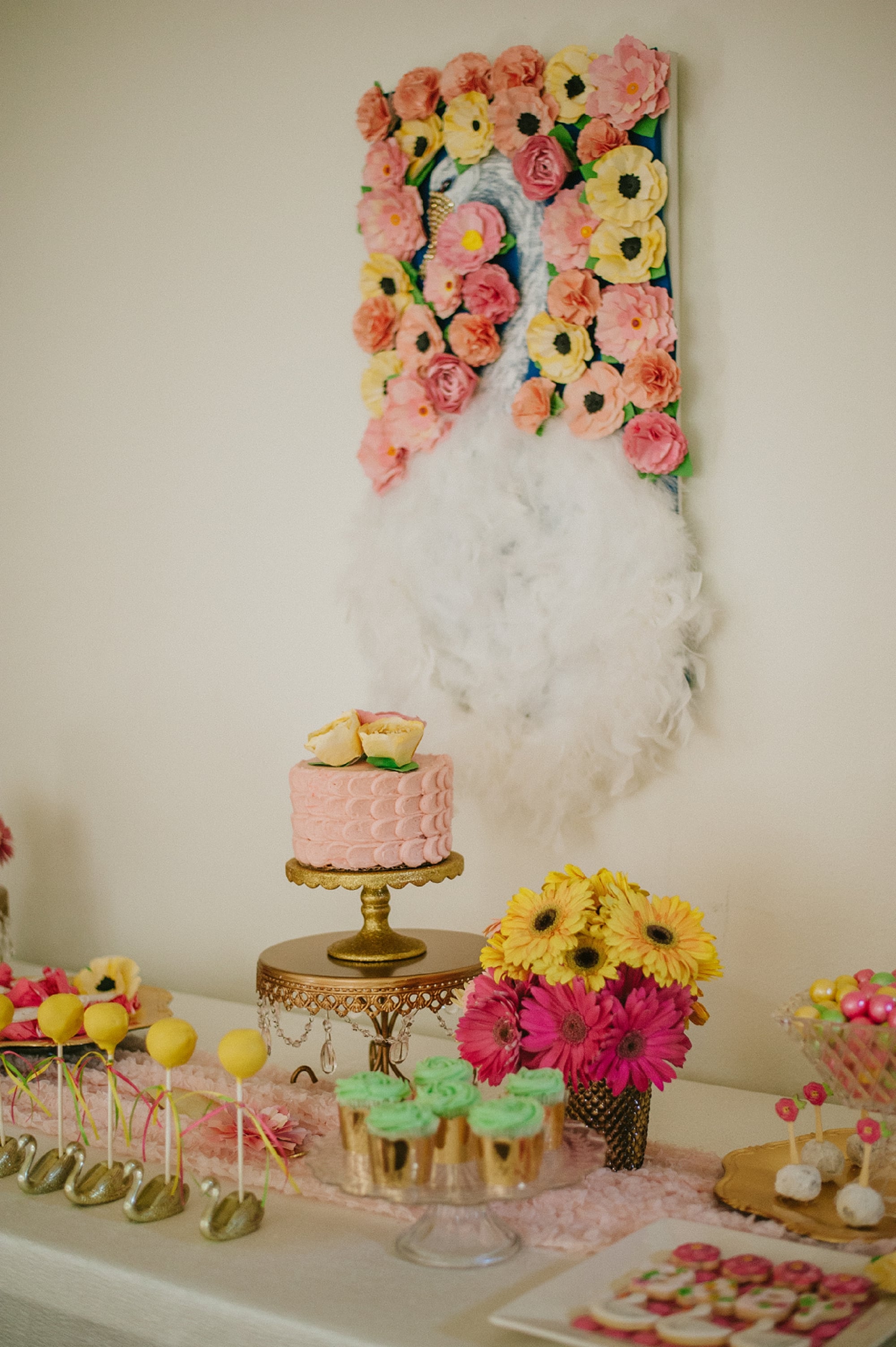 swan themed baby shower