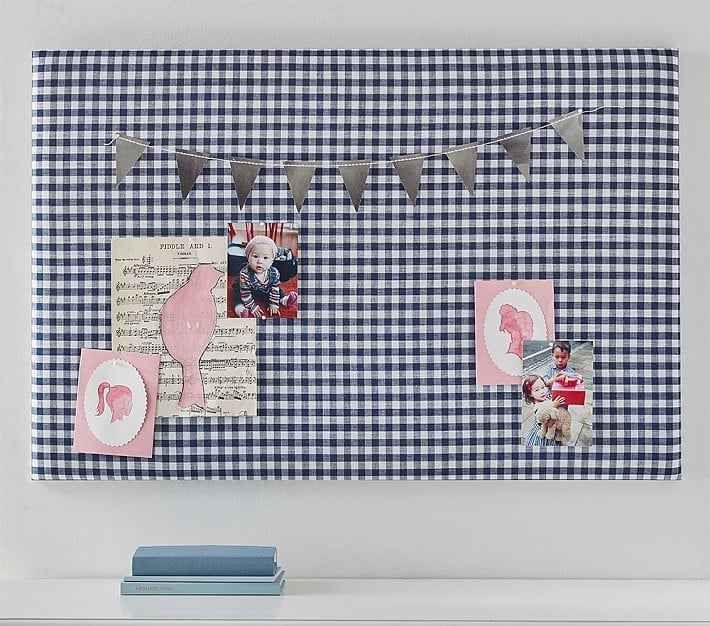 Navy Gingham Pin Board