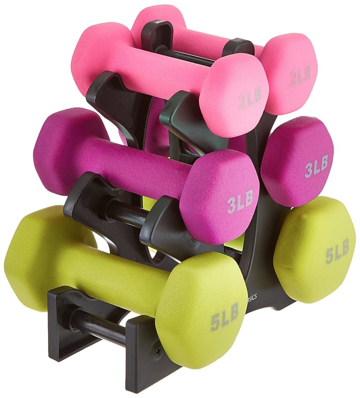 AmazonBasics 20Pound Dumbbell Set With Stand Amazon Prime Fitness