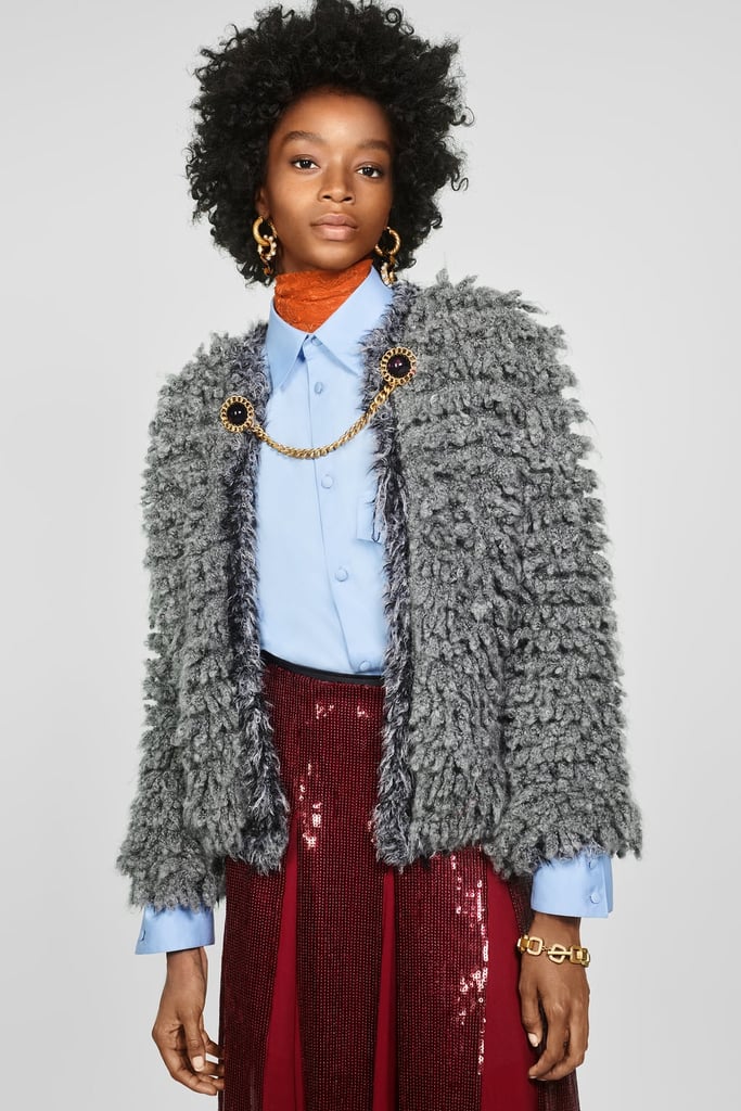 Zara Campaign Collection Faux Shearling Coat