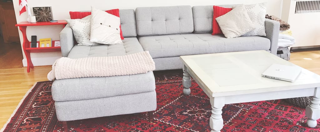 Living Room Rug Before and After