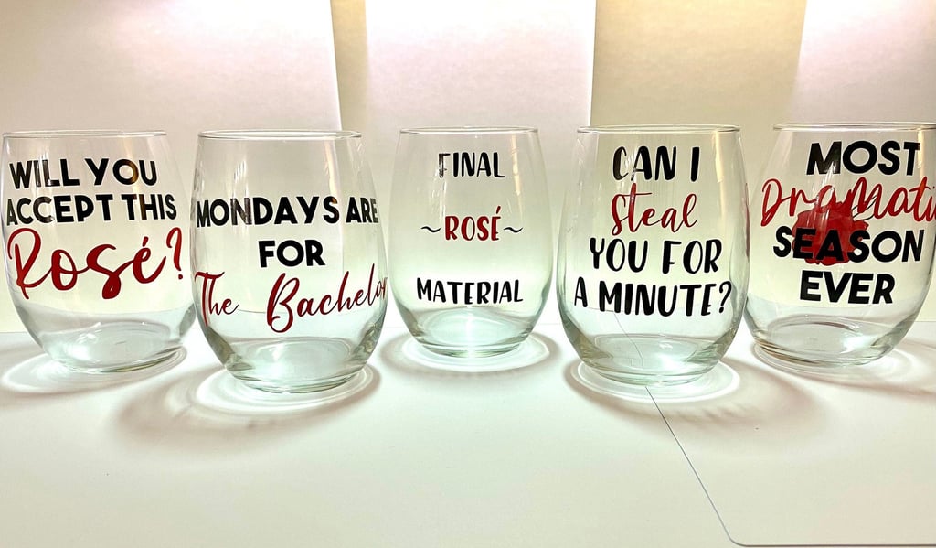 The Bachelor Wine Glass Watch Party Bundle by MyMakersmith