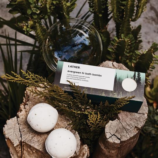 Lather's Evergreen Fir Bath Bombs