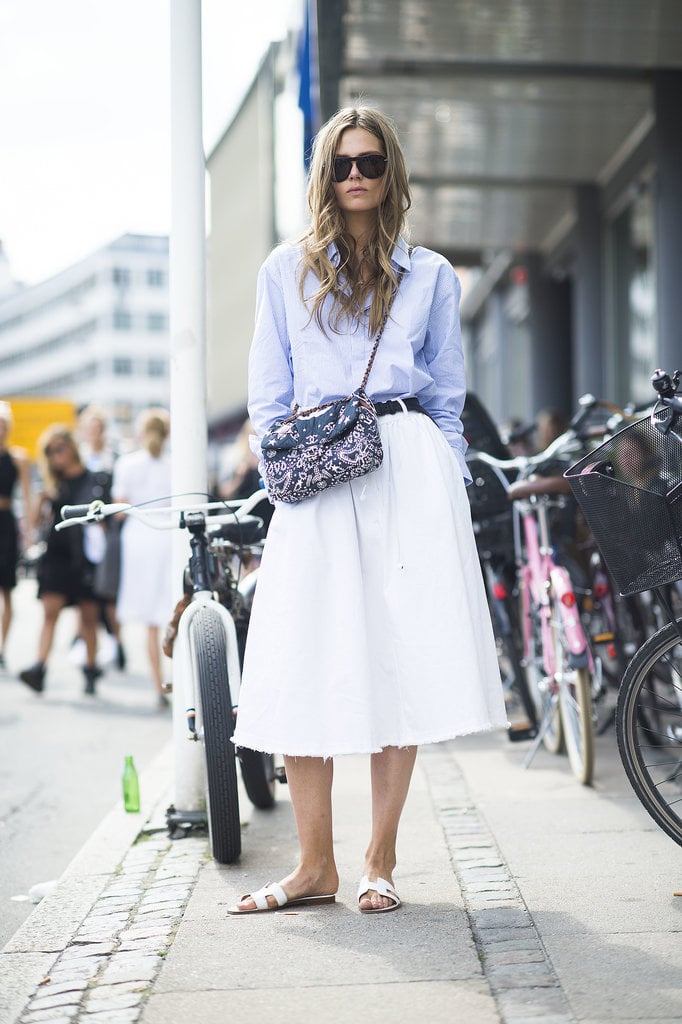 They lent casual flair to full midi skirts. How to Wear Birkenstock Sandals POPSUGAR Fashion