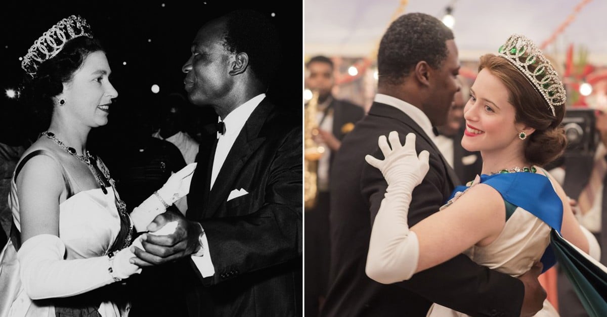 The Crown - Footsteps on the dance floor. Recreating Queen Elizabeth's  stunning foxtrot with President Nkrumah of Ghana in 1961.