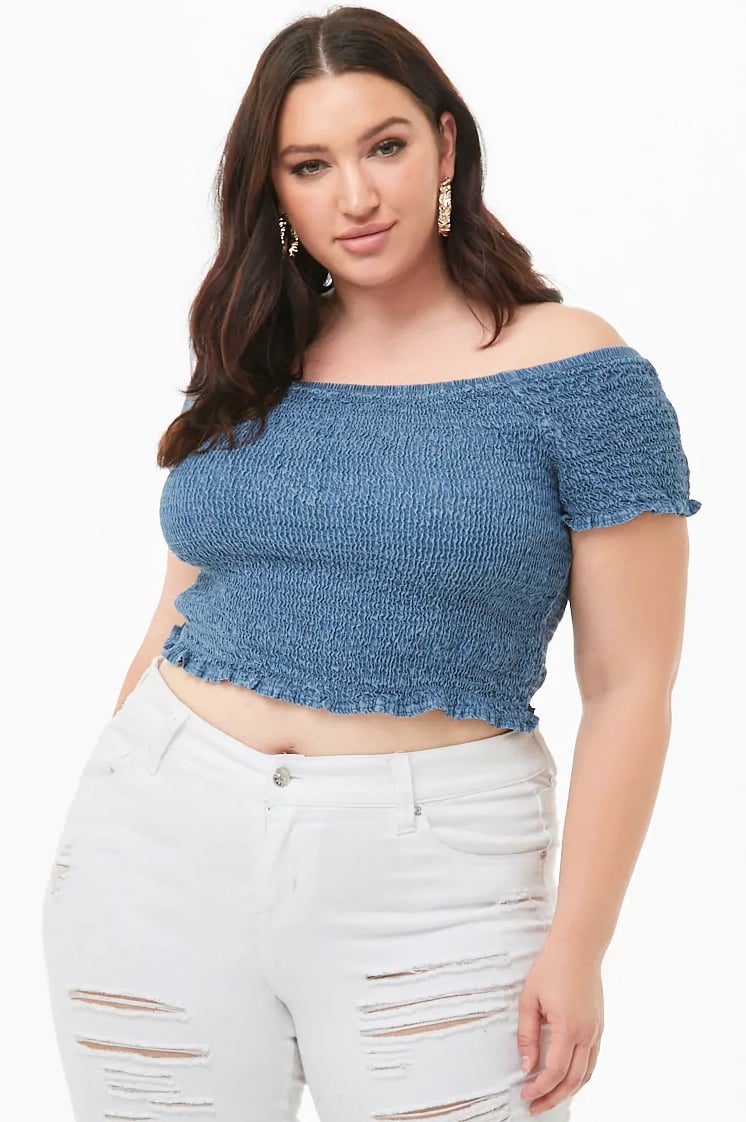 Forever 21 Smocked Crop Top