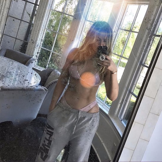 Khloe Kardashian White Fox Star Print Bikini
