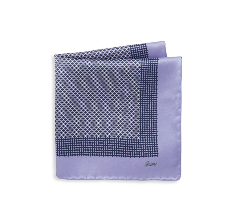 Brioni Diamond Silk Pocket Square