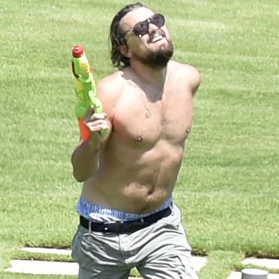 Leonardo DiCaprio Shirtless With Toni Garrn