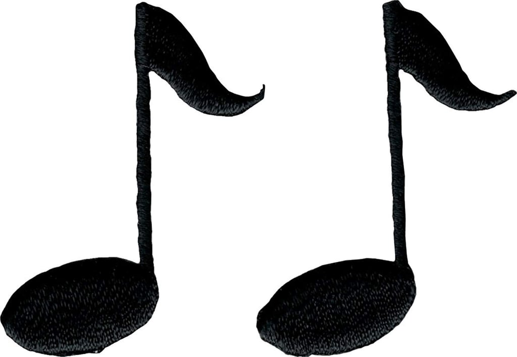 Iron On or Embroider Music Notes